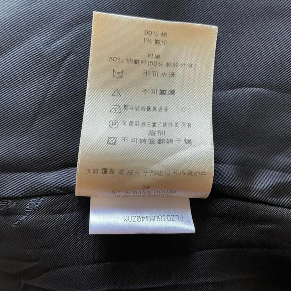 Burberry London Trench Coat Jacket Mid Length Double Breasted Black Size 6 - Picture 16 of 16